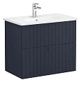 Тумба с раковиной Vitra Root Groove 80 см 69441 матовая темно-синяя Тумба с раковиной Vitra Root Groove 80 см 69441 матовая темно-синяя