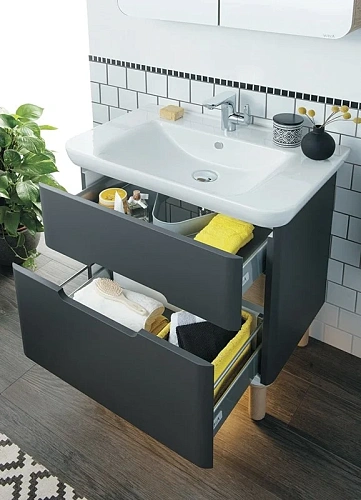 Тумба с раковиной Vitra Sento 80 см 60836 с LED подсветкой и датчиком движения Тумба с раковиной Vitra Sento 80 см 60836 с LED подсветкой и датчиком движения