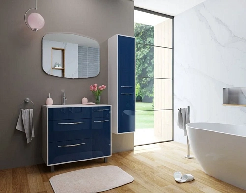 Тумба с раковиной Эстет Barcelona 90 L напольная 3 ящика 1 дверь белая ФР-00003580 Тумба с раковиной Эстет Barcelona 90 L напольная 3 ящика 1 дверь белая ФР-00003580