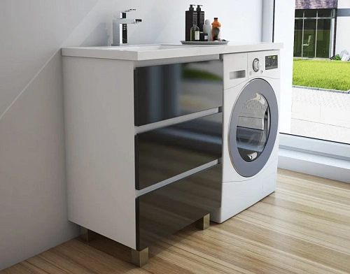 Тумба с раковиной Эстет Dallas Luxe ФР-00002018 1100х482 левая, напольная 3 ящика Тумба с раковиной Эстет Dallas Luxe ФР-00002018 1100х482 левая, напольная 3 ящика