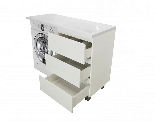 Тумба с раковиной Эстет Dallas Luxe ФР-00002019 1100х482 правая, напольная 3 ящика Тумба с раковиной Эстет Dallas Luxe ФР-00002019 1100х482 правая, напольная 3 ящика