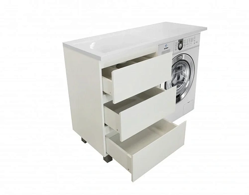 Тумба с раковиной Эстет Dallas Luxe ФР-00001922 1200х482 левая, напольная 3 ящика Тумба с раковиной Эстет Dallas Luxe ФР-00001922 1200х482 левая, напольная 3 ящика