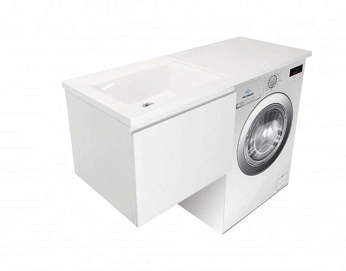 Тумба с раковиной Эстет Dallas Luxe 130 L подвесная 1 ящик белая ФР-00002240 Тумба с раковиной Эстет Dallas Luxe 130 L подвесная 1 ящик белая ФР-00002240