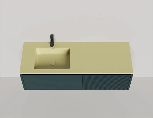 Тумба со столешницей Salini Domino 1600 27D.AD.100.060.E эмаль Onda Plus влагостойкий мдф Тумба со столешницей Salini Domino 1600 27D.AD.100.060.E эмаль Onda Plus влагостойкий мдф