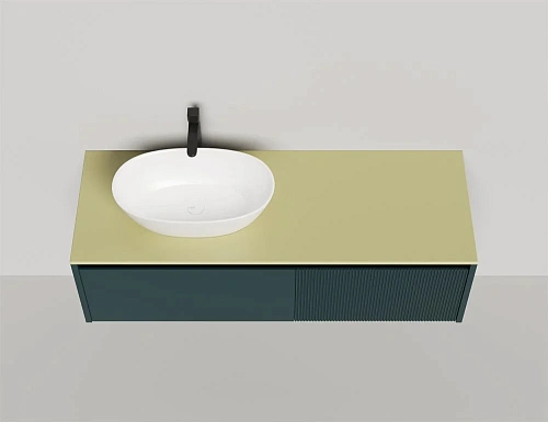 Тумба со столешницей Salini Domino 1600 27D.СС.100.060.E эмаль влагостойкий мдф Тумба со столешницей Salini Domino 1600 27D.СС.100.060.E эмаль влагостойкий мдф