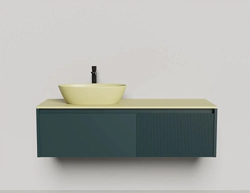 Тумба со столешницей Salini Domino 1600 27D.СС.100.060.E эмаль влагостойкий мдф Тумба со столешницей Salini Domino 1600 27D.СС.100.060.E эмаль влагостойкий мдф