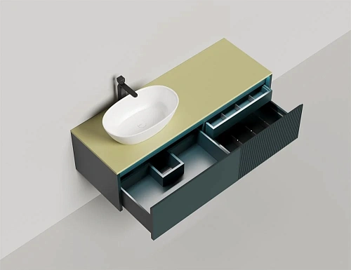 Тумба со столешницей Salini Domino 1600 27D.СС.100.060.E эмаль влагостойкий мдф Тумба со столешницей Salini Domino 1600 27D.СС.100.060.E эмаль влагостойкий мдф