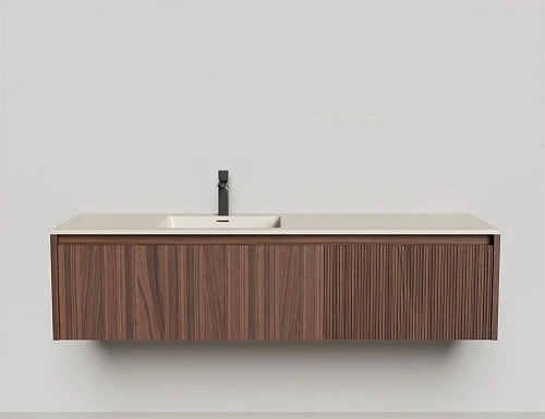 Тумба со столешницей Salini Domino 1600 27D.СС.100.060.V шпон влагостойкий мдф Тумба со столешницей Salini Domino 1600 27D.СС.100.060.V шпон влагостойкий мдф