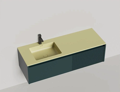 Тумба со столешницей Salini Domino 1800 27D.AD.120.060.E эмаль Onda Plus влагостойкий мдф Тумба со столешницей Salini Domino 1800 27D.AD.120.060.E эмаль Onda Plus влагостойкий мдф