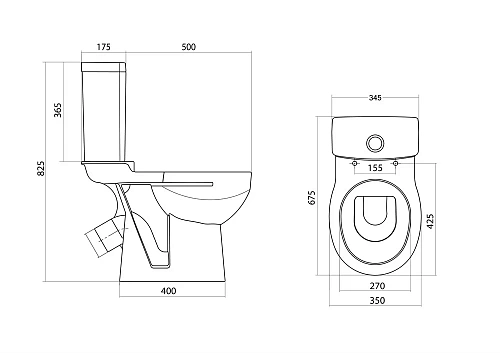 Унитаз напольный Santek Версаль 1WH302406 компакт 1.WH30.2.406 Унитаз напольный Santek Версаль 1WH302406 компакт 1.WH30.2.406