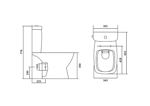 Унитаз напольный Santek Нео rimless 1WH302418 компакт 1.WH30.2.418 Унитаз напольный Santek Нео rimless 1WH302418 компакт 1.WH30.2.418
