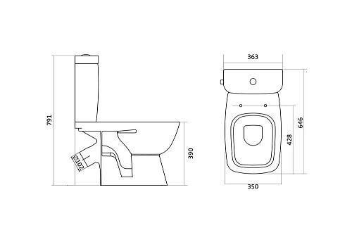 Унитаз напольный Santek Нео Лайт 1WH302409 компакт 1.WH30.2.409 Унитаз напольный Santek Нео Лайт 1WH302409 компакт 1.WH30.2.409