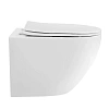 Унитаз подвесной ABBER Bequem AC1100T белый, безободковый, смыв торнадо с крышкой микролифт Унитаз подвесной ABBER Bequem AC1100T белый, безободковый, смыв торнадо с крышкой микролифт