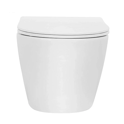 Унитаз подвесной ABBER Bequem AC1100T белый, безободковый, смыв торнадо с крышкой микролифт Унитаз подвесной ABBER Bequem AC1100T белый, безободковый, смыв торнадо с крышкой микролифт