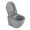 Унитаз подвесной ABBER Bequem AC1101MG серый матовый, безободковый с крышкой микролифт Унитаз подвесной ABBER Bequem AC1101MG серый матовый, безободковый с крышкой микролифт