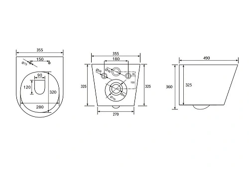 Унитаз подвесной ABBER Bequem AC1102MG с крышкой, серый матовый, безободковый Унитаз подвесной ABBER Bequem AC1102MG с крышкой, серый матовый, безободковый