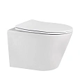 Унитаз подвесной ABBER Bequem AC1102MW белый матовый, безободковый с крышкой микролифт Унитаз подвесной ABBER Bequem AC1102MW белый матовый, безободковый с крышкой микролифт