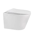 Унитаз подвесной ABBER Bequem AC1102MW белый матовый, безободковый с крышкой микролифт Унитаз подвесной ABBER Bequem AC1102MW белый матовый, безободковый с крышкой микролифт