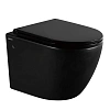 Унитаз подвесной ABBER Bequem AC1103MB черный матовый, безободковый с крышкой микролифт