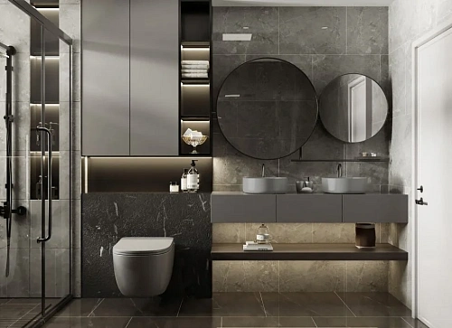 Унитаз подвесной ABBER Bequem AC1104MG серый матовый, безободковый с крышкой микролифт Унитаз подвесной ABBER Bequem AC1104MG серый матовый, безободковый с крышкой микролифт