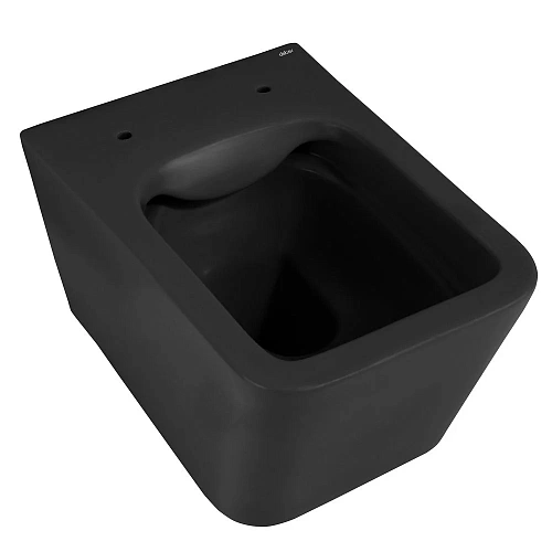 Унитаз подвесной ABBER Rechteck AC1201MB черный матовый, безободковый с крышкой микролифт Унитаз подвесной ABBER Rechteck AC1201MB черный матовый, безободковый с крышкой микролифт