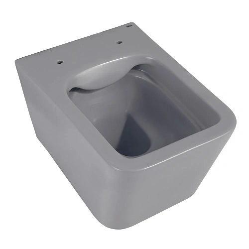 Унитаз подвесной ABBER Rechteck AC1201MG серый матовый, безободковый с крышкой микролифт Унитаз подвесной ABBER Rechteck AC1201MG серый матовый, безободковый с крышкой микролифт