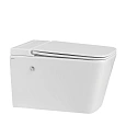 Унитаз подвесной ABBER Rechteck AC1202P белый с импульсным смывом с крышкой микролифт Унитаз подвесной ABBER Rechteck AC1202P белый с импульсным смывом с крышкой микролифт
