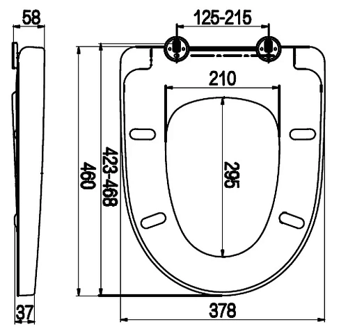 Унитаз подвесной AM.PM Awe C111738SC Крышка-сиденье Унитаз подвесной AM.PM Awe C111738SC Крышка-сиденье