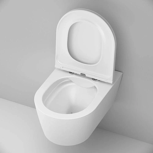 Унитаз подвесной AM.PM Func C8F1701MWSC FlashClean с сиденьем микролифт, белый матовый Унитаз подвесной AM.PM Func C8F1701MWSC FlashClean с сиденьем микролифт, белый матовый