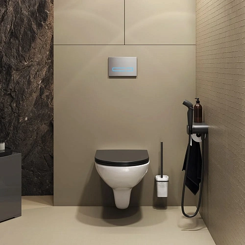 Унитаз подвесной AM.PM Gem CK90H0303B в наборе с гигиеническим душем с сиденьем Унитаз подвесной AM.PM Gem CK90H0303B в наборе с гигиеническим душем с сиденьем