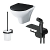 Унитаз подвесной AM.PM Gem CK90H0303B в наборе с гигиеническим душем с сиденьем