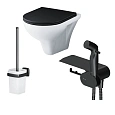 Унитаз подвесной AM.PM Gem CK90H0303B в наборе с гигиеническим душем с сиденьем Унитаз подвесной AM.PM Gem CK90H0303B в наборе с гигиеническим душем с сиденьем