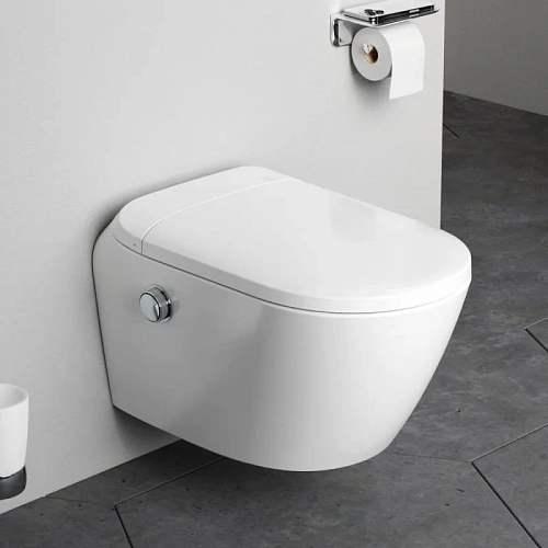 Унитаз подвесной AM.PM Sensation CCC301700SC с интегрированным электронным биде с сиденьем Унитаз подвесной AM.PM Sensation CCC301700SC с интегрированным электронным биде с сиденьем
