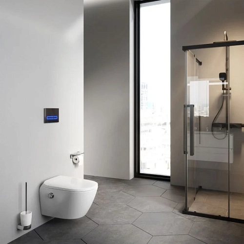 Унитаз подвесной AM.PM Sensation CCC301700SC с интегрированным электронным биде с сиденьем Унитаз подвесной AM.PM Sensation CCC301700SC с интегрированным электронным биде с сиденьем