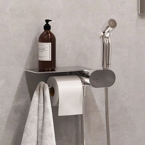 Унитаз подвесной AM.PM Sense CK74H0403W с гигиеническим душем с сиденьем Унитаз подвесной AM.PM Sense CK74H0403W с гигиеническим душем с сиденьем