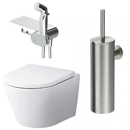 Унитаз подвесной AM.PM Sense CK74H0403W с гигиеническим душем с сиденьем Унитаз подвесной AM.PM Sense CK74H0403W с гигиеническим душем с сиденьем