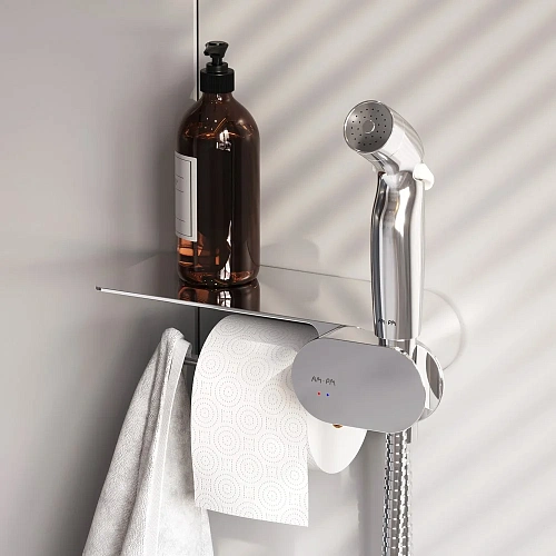 Унитаз подвесной AM.PM X-Joy S CK85H0703W с сиденьем в наборе с гигиеническим душем Унитаз подвесной AM.PM X-Joy S CK85H0703W с сиденьем в наборе с гигиеническим душем