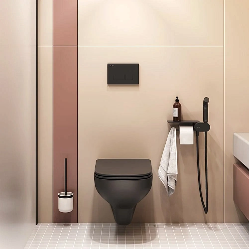 Унитаз подвесной AM.PM X-Joy S CK85H0803B с сиденьем в наборе с гигиеническим душем Унитаз подвесной AM.PM X-Joy S CK85H0803B с сиденьем в наборе с гигиеническим душем