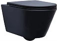 Унитаз подвесной Aquanet Lake черный матовый LAKE-WB с сиденьем Унитаз подвесной Aquanet Lake черный матовый LAKE-WB с сиденьем