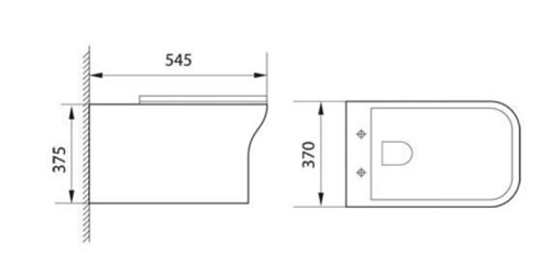 Унитаз подвесной Aquanet Rimless Cube-W CL-12248D Унитаз подвесной Aquanet Rimless Cube-W CL-12248D