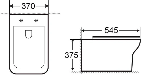 Унитаз подвесной Aquanet Rimless Cube-W CL-12248D с сиденьем Унитаз подвесной Aquanet Rimless Cube-W CL-12248D с сиденьем