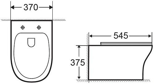 Унитаз подвесной Aquanet Rimless Roll-W CL-12249D с сиденьем Унитаз подвесной Aquanet Rimless Roll-W CL-12249D с сиденьем
