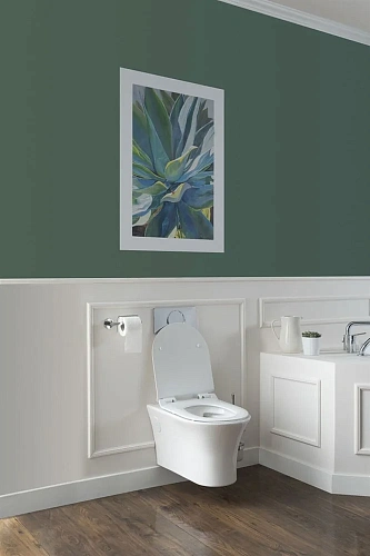 Унитаз подвесной Aquanet Rimless Roll-W CL-12249D с сиденьем Унитаз подвесной Aquanet Rimless Roll-W CL-12249D с сиденьем