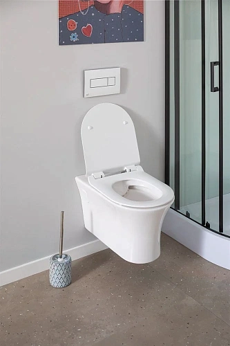 Унитаз подвесной Aquanet Rimless Roll-W CL-12249D с сиденьем Унитаз подвесной Aquanet Rimless Roll-W CL-12249D с сиденьем