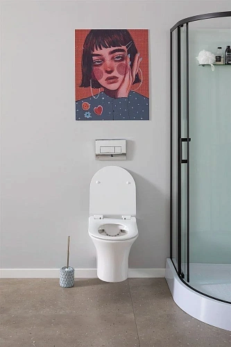 Унитаз подвесной Aquanet Rimless Roll-W CL-12249D с сиденьем Унитаз подвесной Aquanet Rimless Roll-W CL-12249D с сиденьем