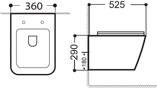 Унитаз подвесной Aquanet Rimless Tavr 2.0 W LX-1907 с сиденьем Унитаз подвесной Aquanet Rimless Tavr 2.0 W LX-1907 с сиденьем