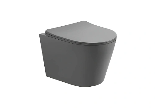 Унитаз подвесной Aquatek ВЕГА AQ1905-MG 525x360x320мм, матовый серый, тонкое сиденье микролифт Унитаз подвесной Aquatek ВЕГА AQ1905-MG 525x360x320мм, матовый серый, тонкое сиденье микролифт