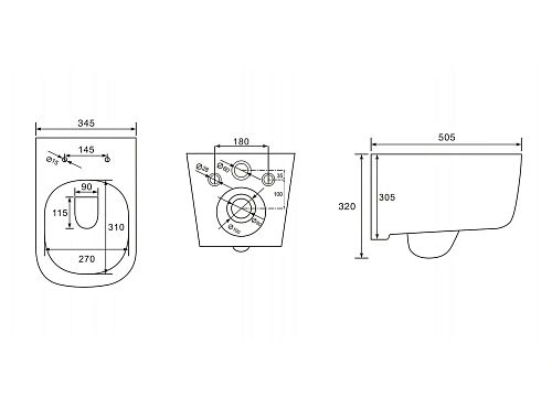Унитаз подвесной Aquatek ДИВА AQ2012B-00 510x350x360 мм с функцией биде, тонкое сиденье микролифт Унитаз подвесной Aquatek ДИВА AQ2012B-00 510x350x360 мм с функцией биде, тонкое сиденье микролифт