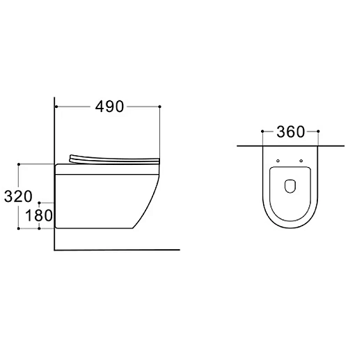 Унитаз подвесной Aquatek ЛЕЯ AQ1199-00, 490x360x320 мм тонкое сиденье микролифт Унитаз подвесной Aquatek ЛЕЯ AQ1199-00, 490x360x320 мм тонкое сиденье микролифт