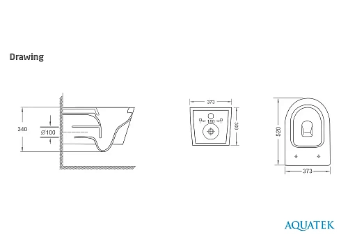 Унитаз подвесной Aquatek СИРИУС AQ1582T-00 с сиденьем микролифт, белый Унитаз подвесной Aquatek СИРИУС AQ1582T-00 с сиденьем микролифт, белый